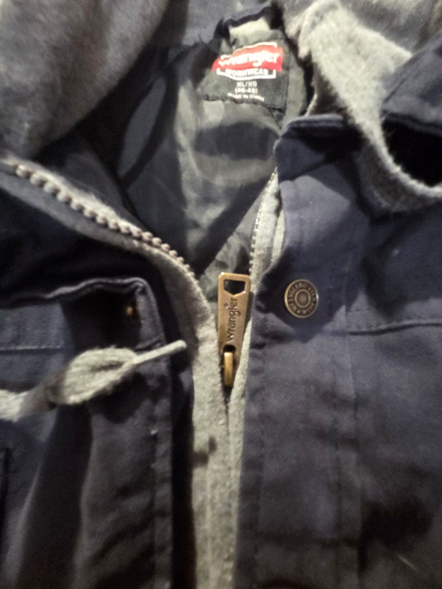 Wrangler Workwear Men's Navy Blue Utility Field Jacket with Removable Hood 8