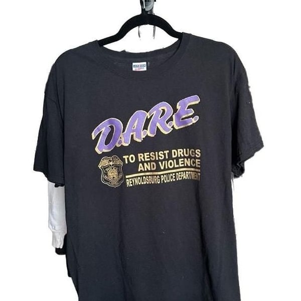 Vintage D.A.R.E. Reynoldsburg Police Department T-Shirt Size L