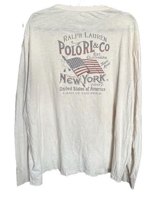 Polo Ralph Lauren Graphic Long Sleeve Pocket T-Shirt XL 1