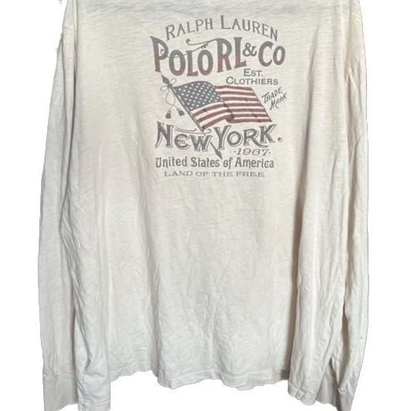 Polo Ralph Lauren Graphic Long Sleeve Pocket T-Shirt XL