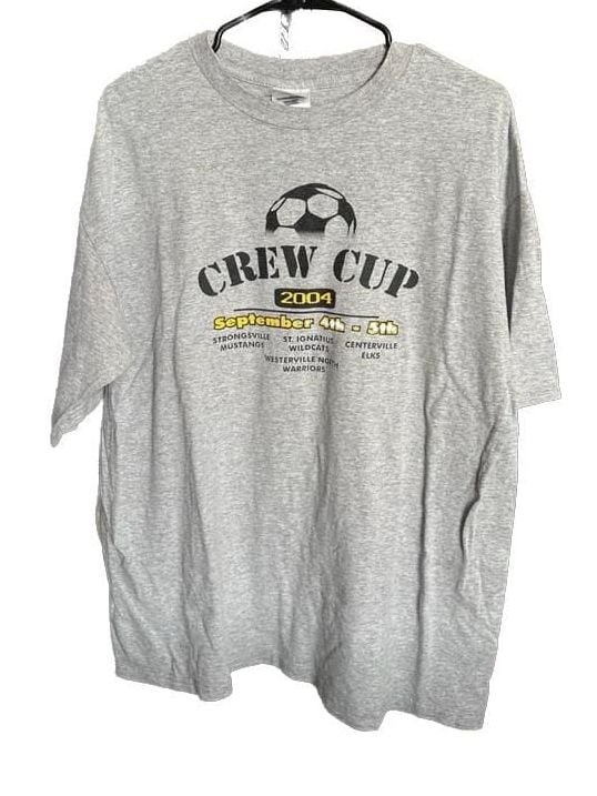 Vintage 2004 Adidas Crew Cup Soccer Tournament T-Shirt Size L 2