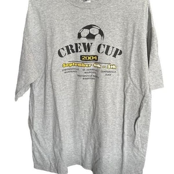 Vintage 2004 Adidas Crew Cup Soccer Tournament T-Shirt Size L