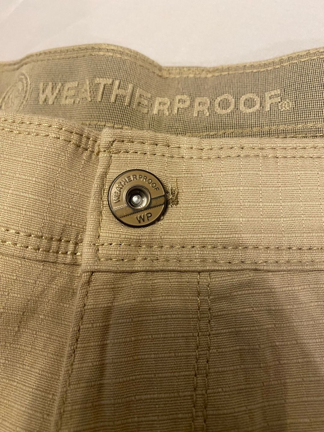 Weatherproof Men's Utility Stretch Ripstop Shorts with Security Pocket Khaki 7