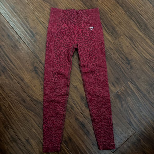 Gymshark Adapt Animal Seamless Leggings in Reef/Cherry