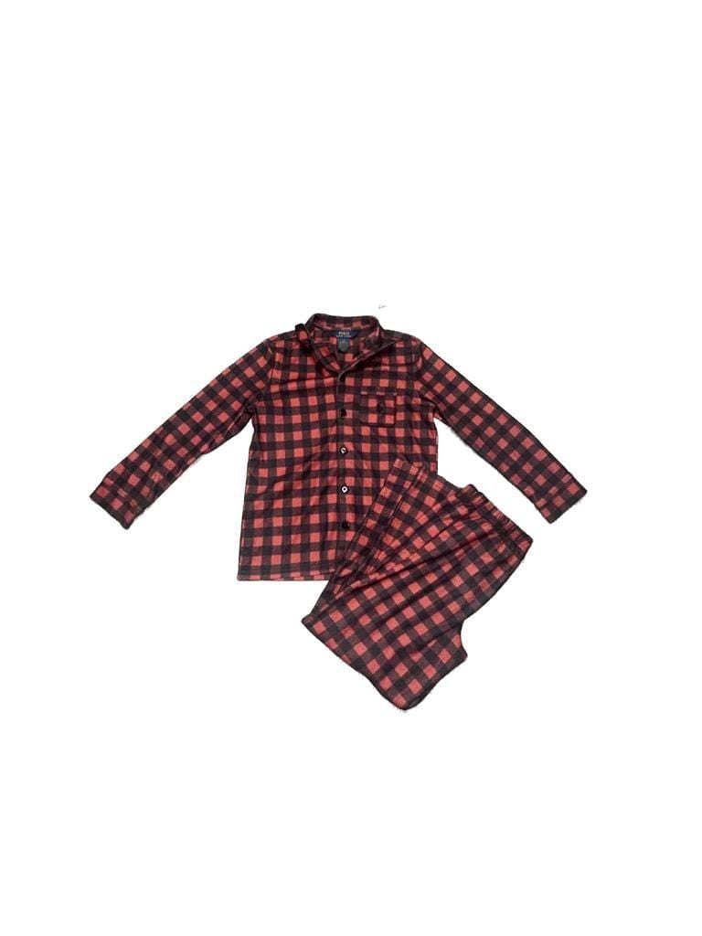 Polo Ralph Lauren Red and Black Buffalo Check Flannel Pajama Set 10-12 Years M 1