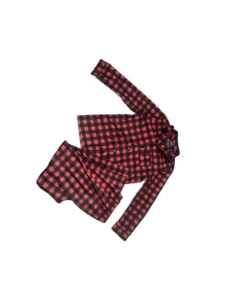 Polo Ralph Lauren Red and Black Buffalo Check Flannel Pajama Set 10-12 Years M 2