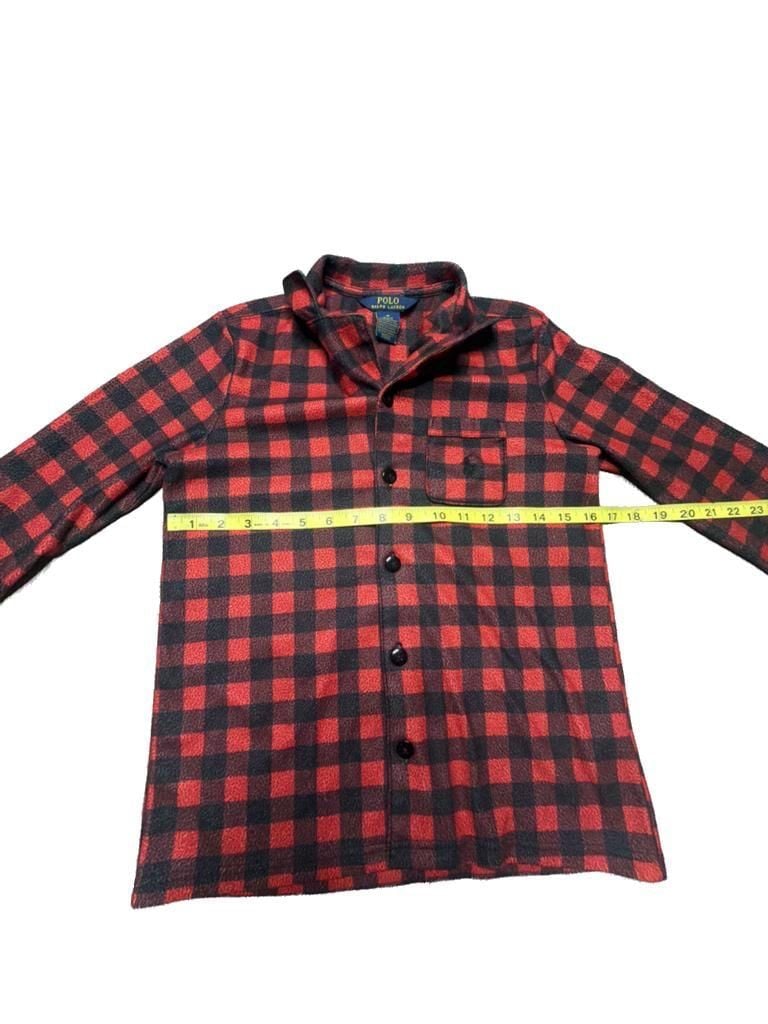 Polo Ralph Lauren Red and Black Buffalo Check Flannel Pajama Set 10-12 Years M 4