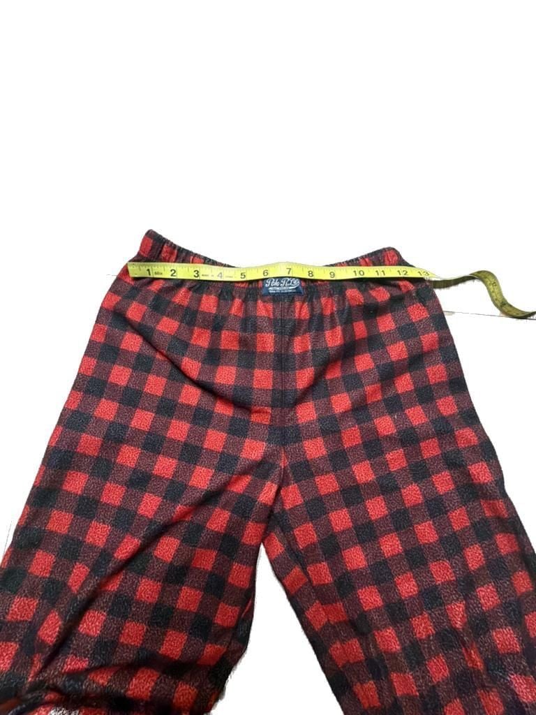 Polo Ralph Lauren Red and Black Buffalo Check Flannel Pajama Set 10-12 Years M 9
