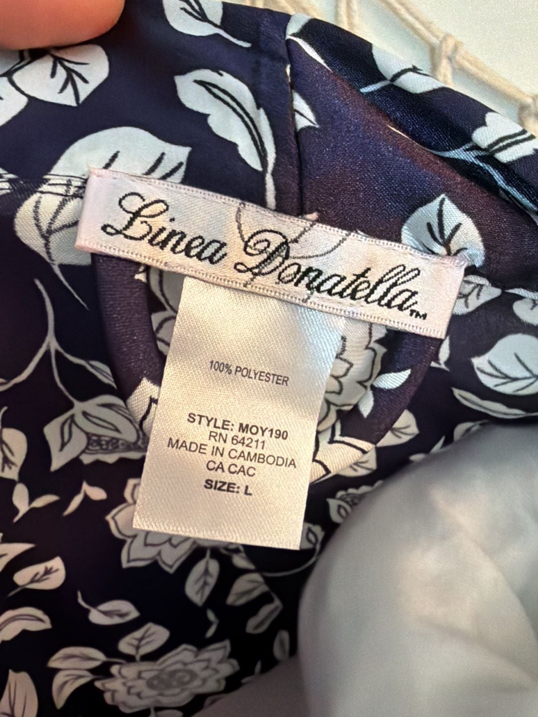 Linea Donatella Floral Satin Robe Style MOY190 4