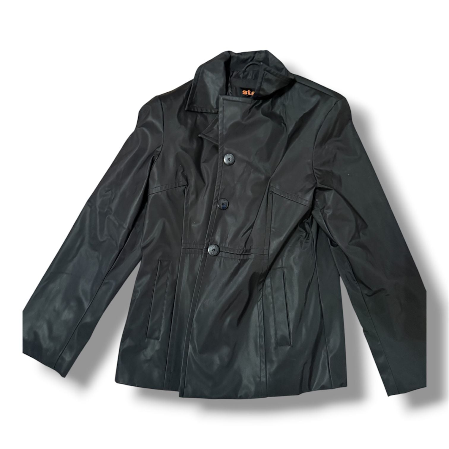 Static Women's Black Lightweight Button-Down Blazer Jacket 2