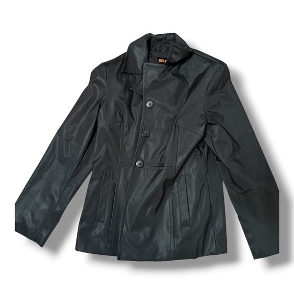 Static Women's Black Lightweight Button-Down Blazer Jacket