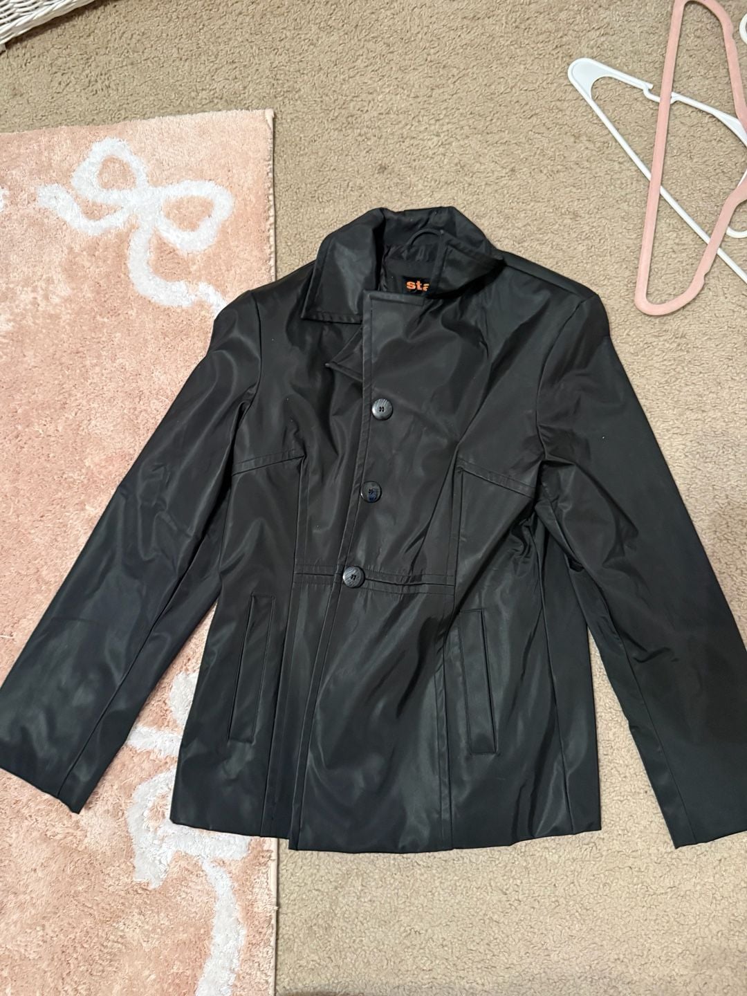 Static Women's Black Lightweight Button-Down Blazer Jacket 5