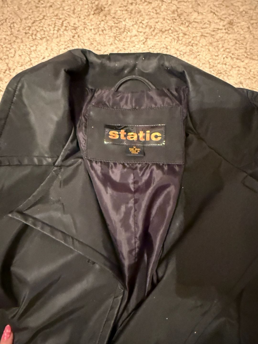 Static Women's Black Lightweight Button-Down Blazer Jacket 6