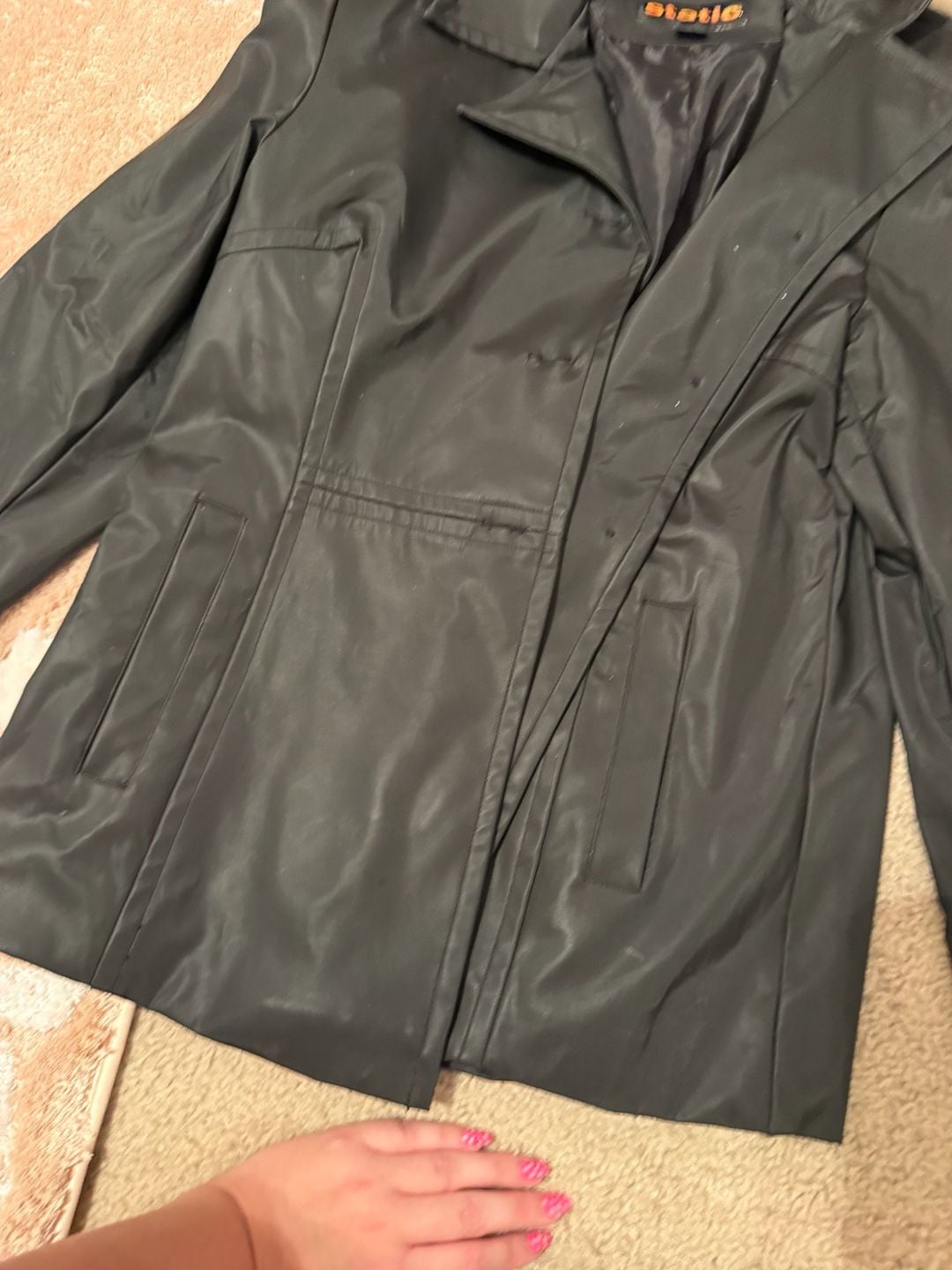 Static Women's Black Lightweight Button-Down Blazer Jacket 7