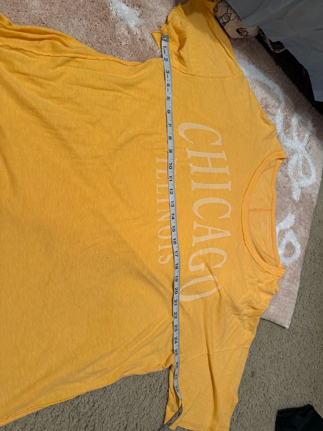 American Eagle Chicago Illinois Orange Graphic T-Shirt 4