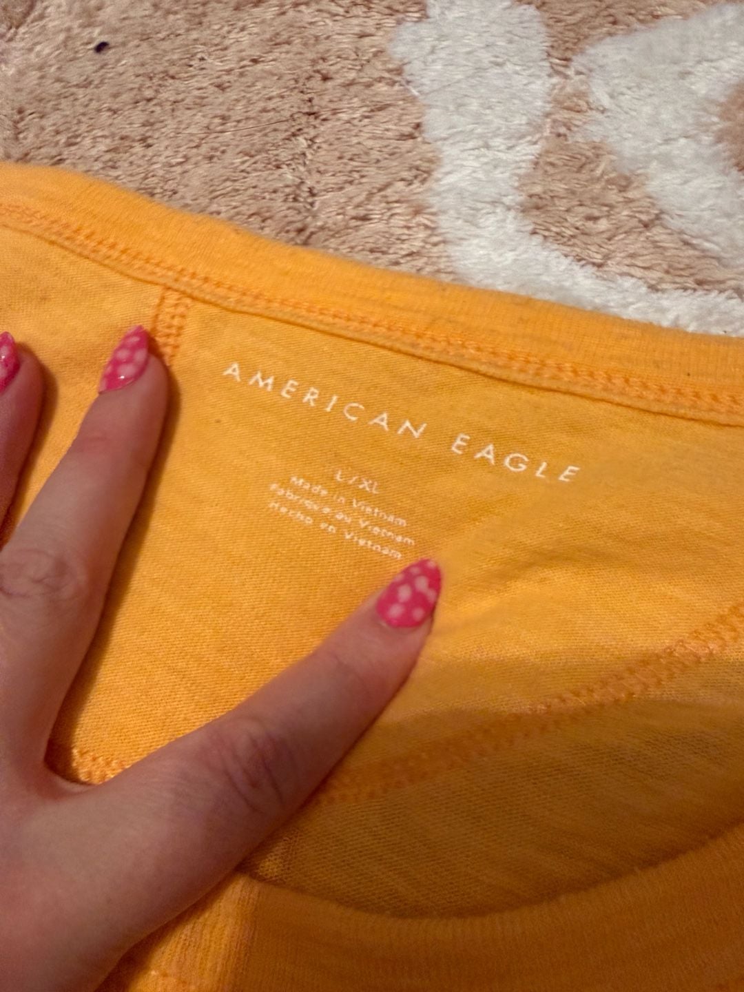 American Eagle Chicago Illinois Orange Graphic T-Shirt 5