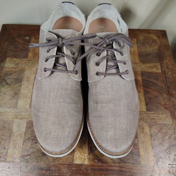 TOMS Preston Men's Gray Canvas Plain Toe Oxford Shoes