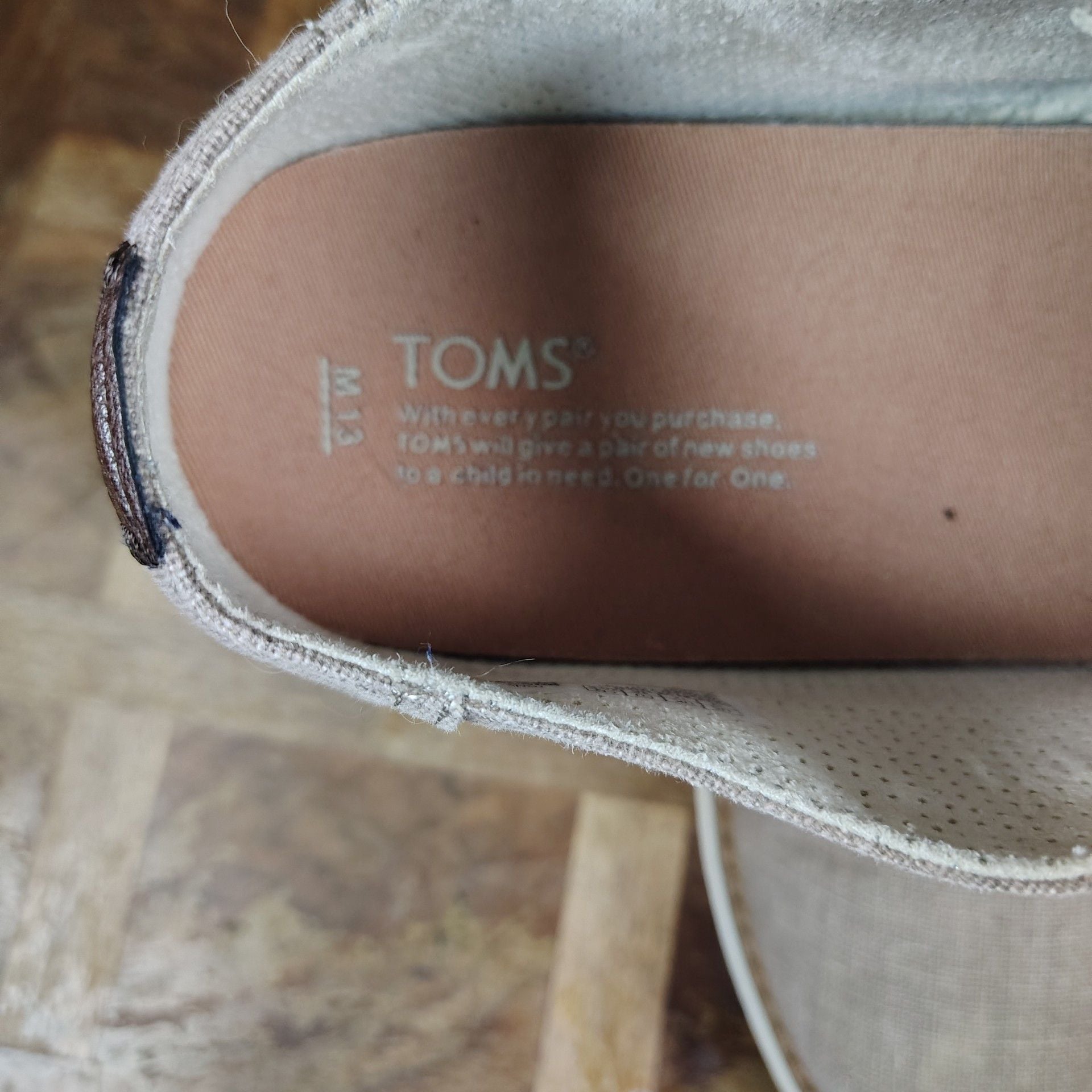 TOMS Preston Men's Gray Canvas Plain Toe Oxford Shoes 3