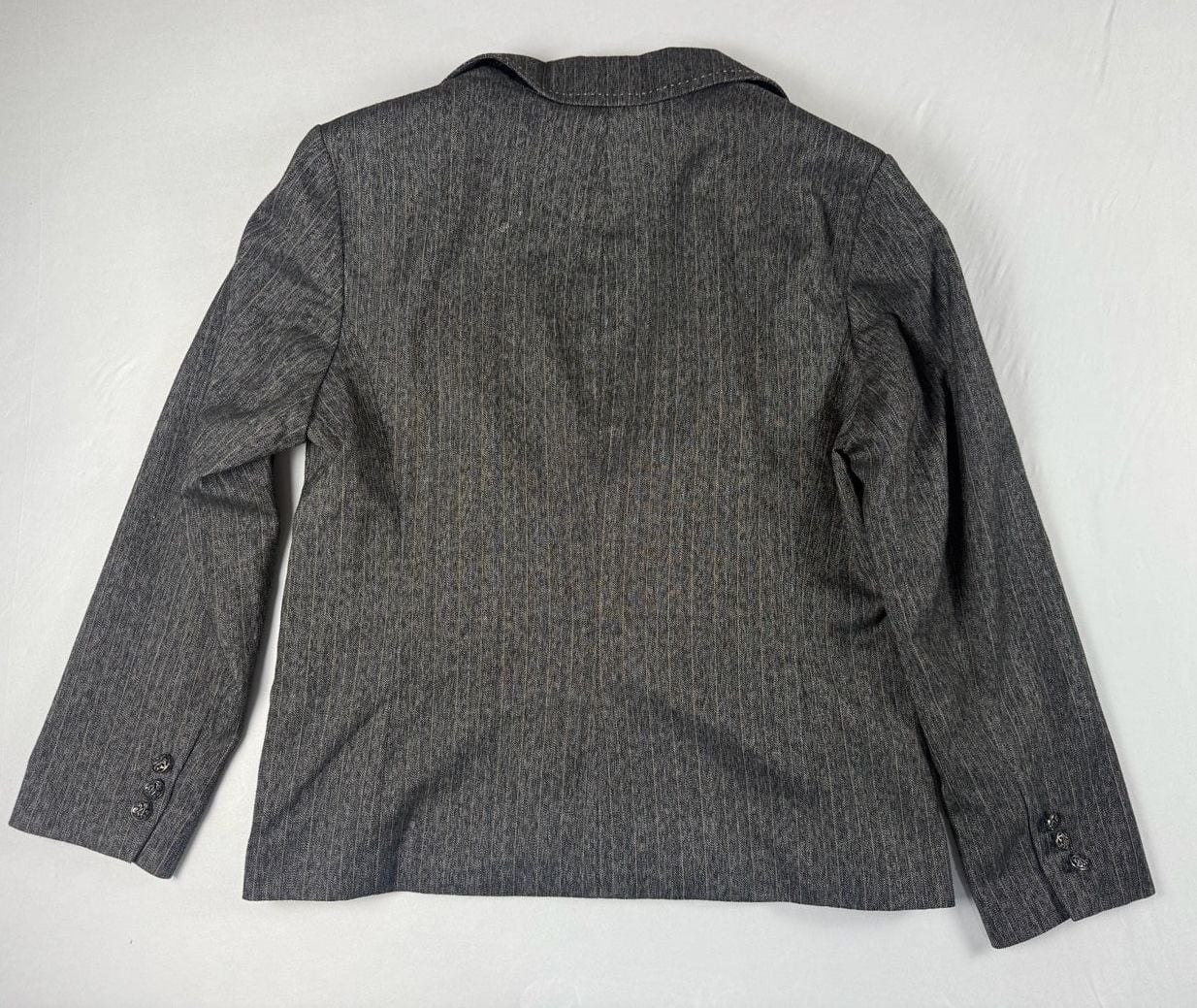 Conrad C Petite Charcoal Grey Pinstripe Stretch Blazer 5