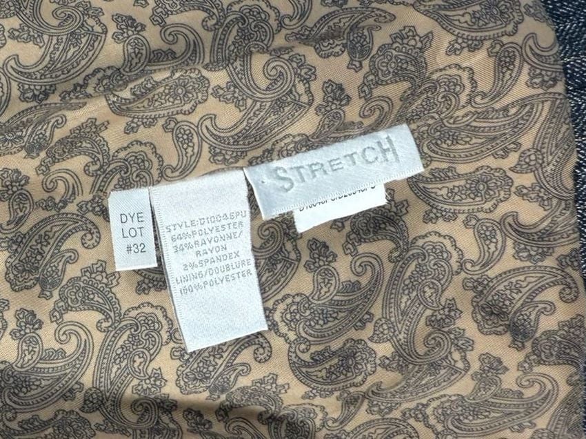Conrad C Petite Charcoal Grey Pinstripe Stretch Blazer 6