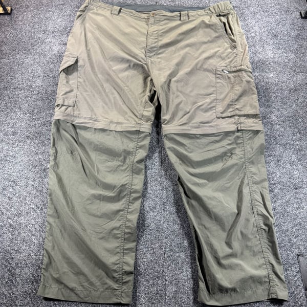 Columbia Convertible Cargo Hiking Pants Mens Khaki Lightweight Zip-Off