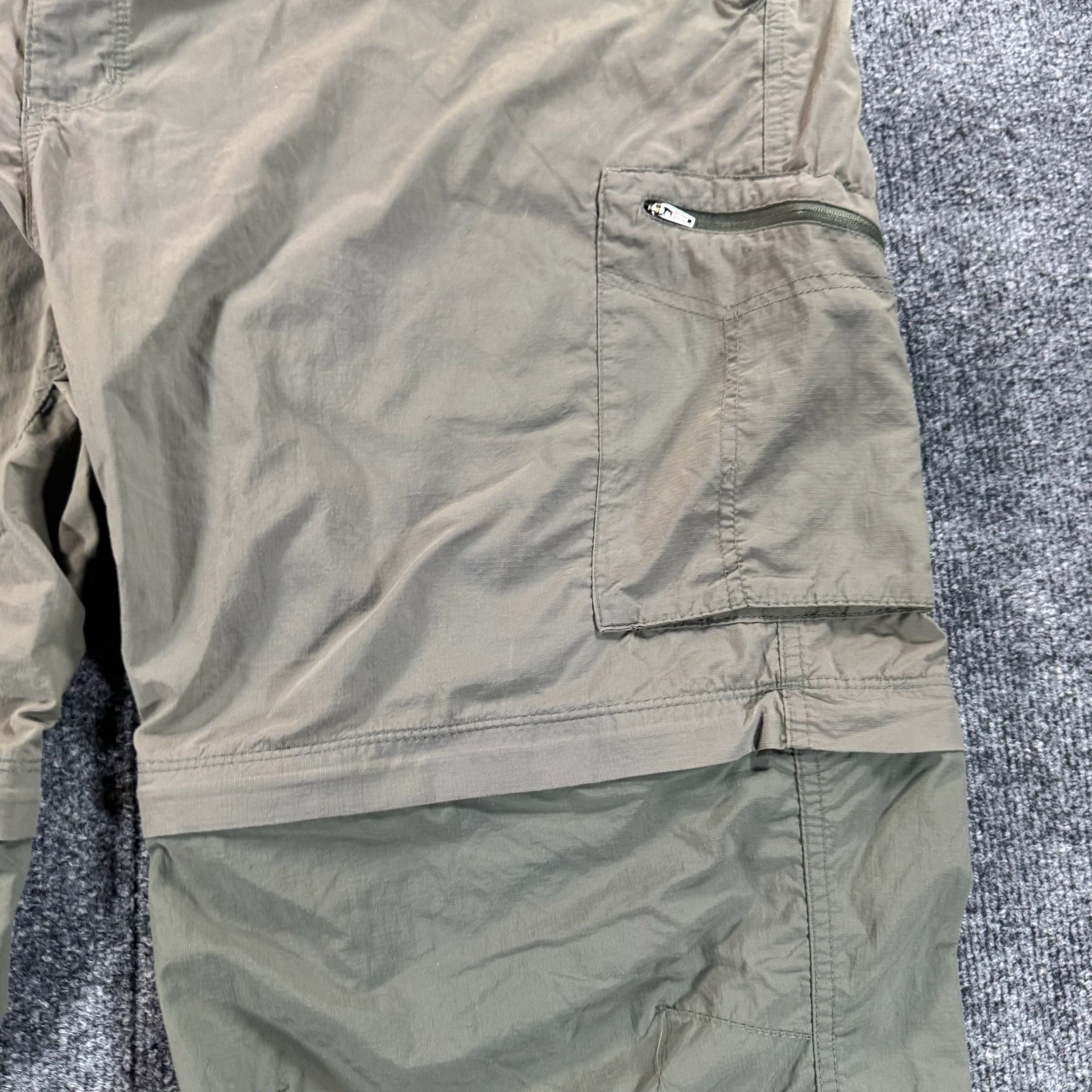 Columbia Convertible Cargo Hiking Pants Mens Khaki Lightweight Zip-Off 3