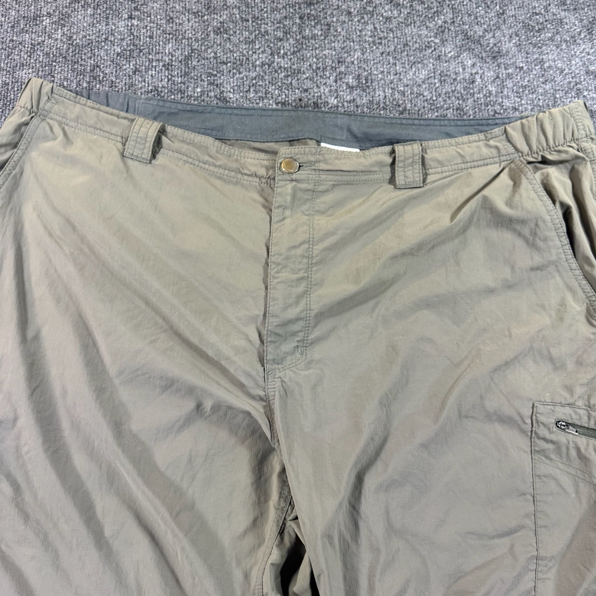 Columbia Convertible Cargo Hiking Pants Mens Khaki Lightweight Zip-Off 6
