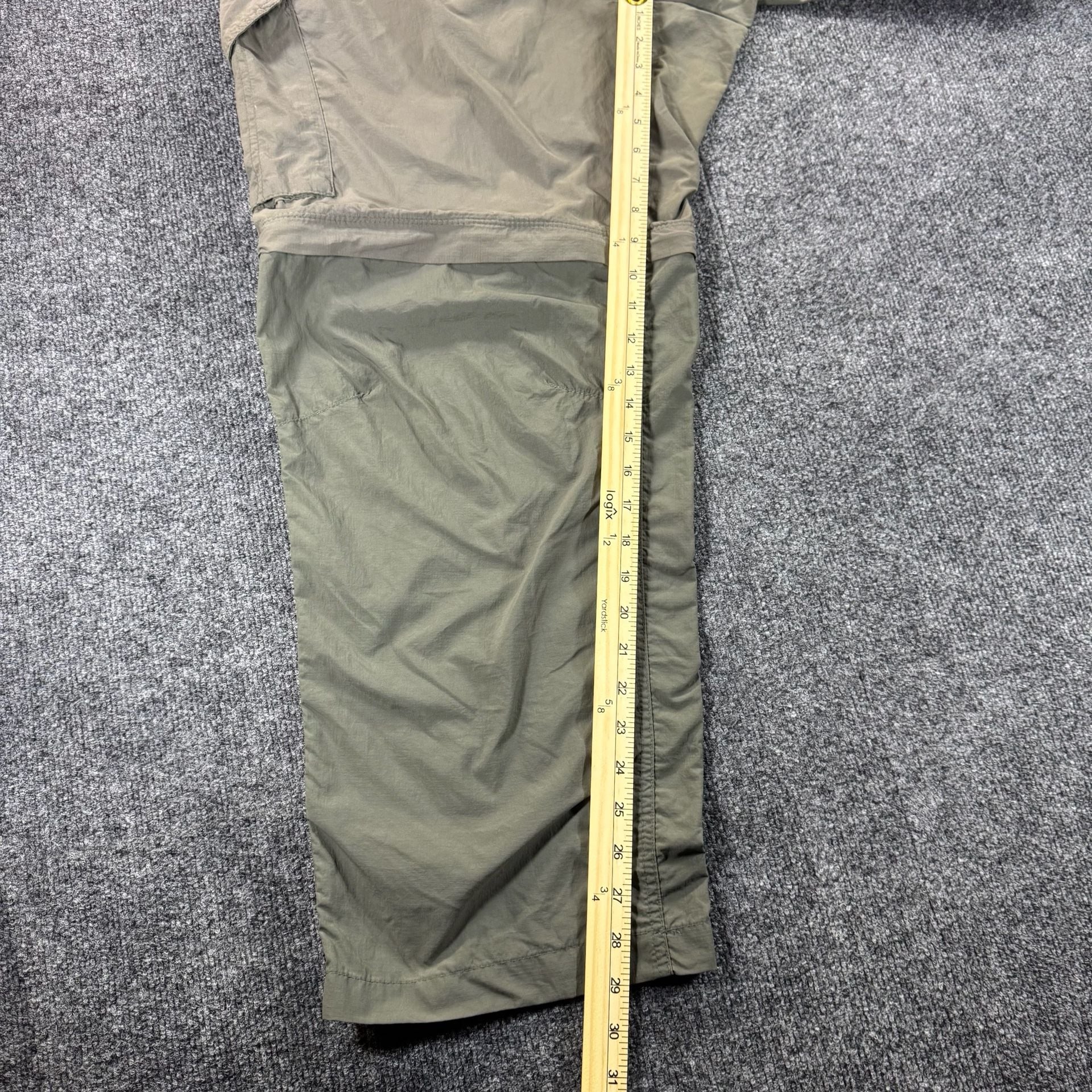 Columbia Convertible Cargo Hiking Pants Mens Khaki Lightweight Zip-Off 8