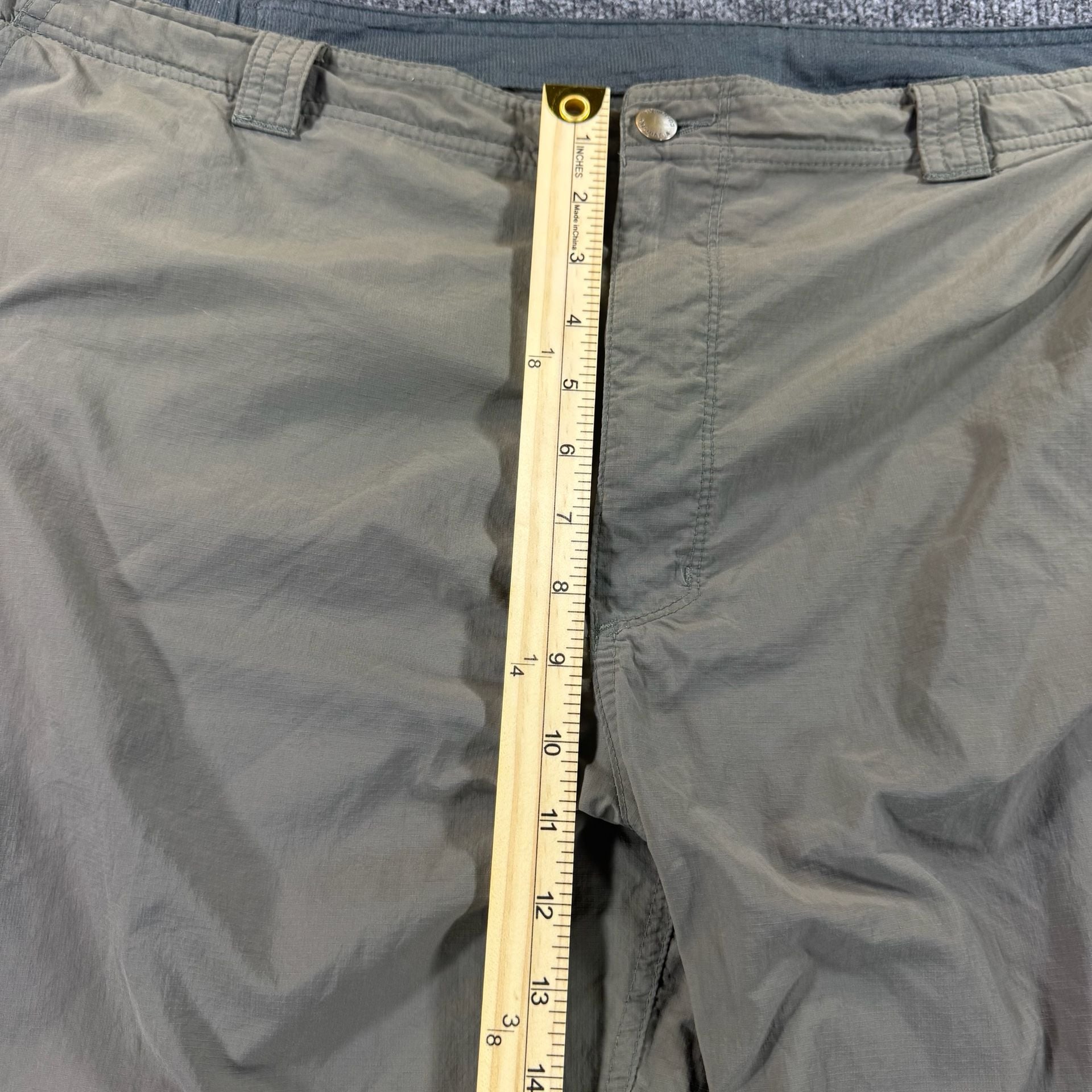 Columbia Convertible Cargo Hiking Pants Mens Khaki Lightweight Zip-Off 12
