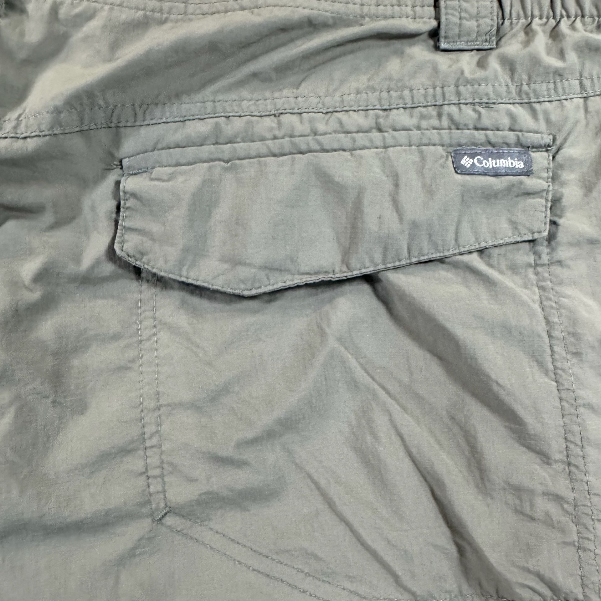 Columbia Convertible Cargo Hiking Pants Mens Khaki Lightweight Zip-Off 17