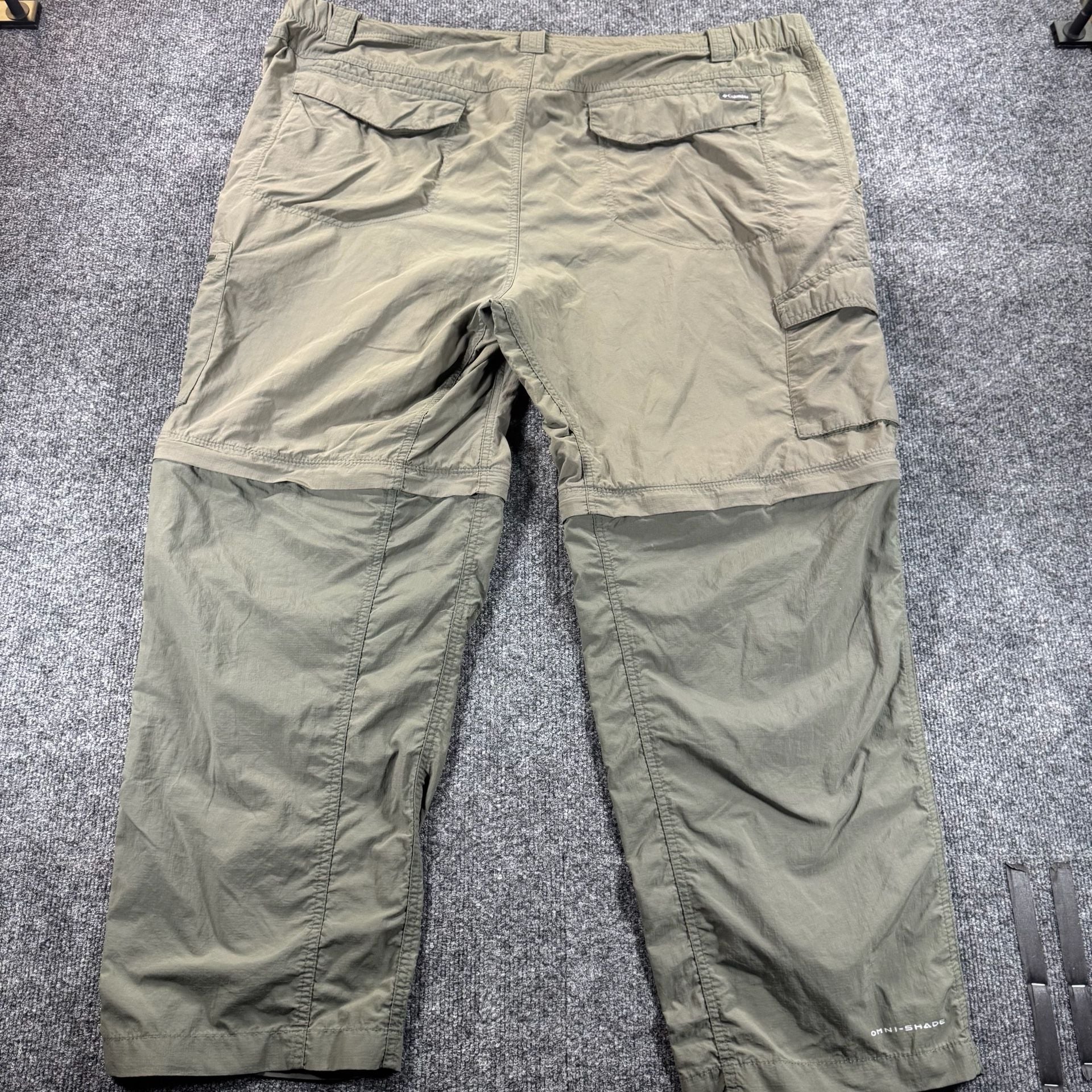 Columbia Convertible Cargo Hiking Pants Mens Khaki Lightweight Zip-Off 19