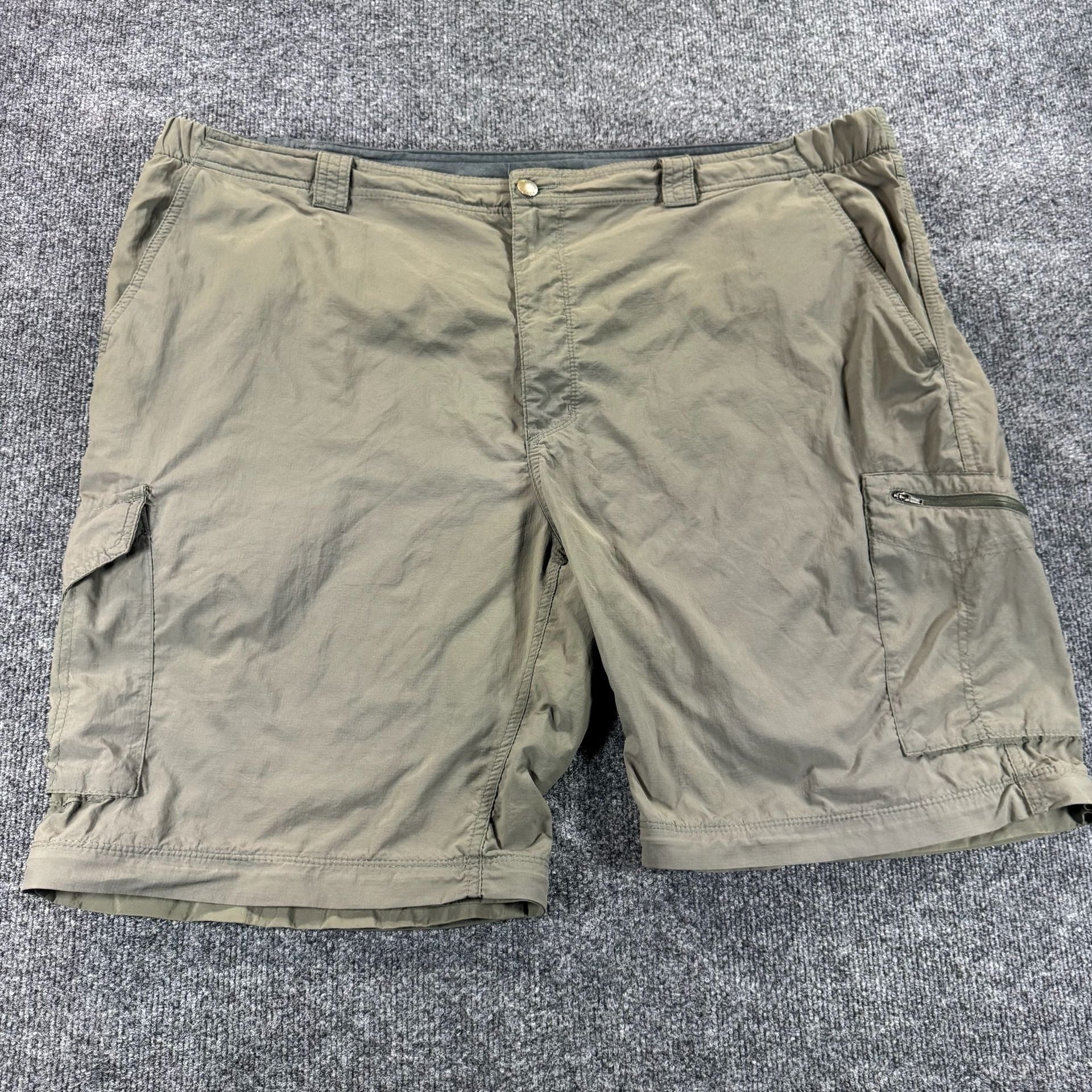 Columbia Convertible Cargo Hiking Pants Mens Khaki Lightweight Zip-Off 21