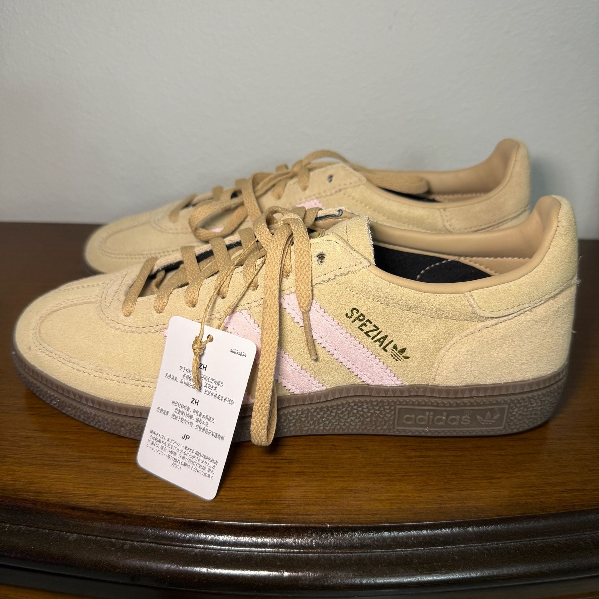 adidas Handball Spezial Women's Sneakers Warm Sandstone/Clear Pink Women sz 7.5 4