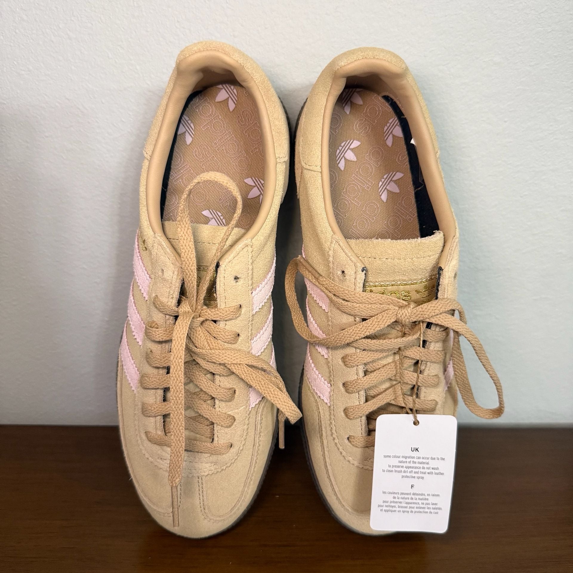adidas Handball Spezial Women's Sneakers Warm Sandstone/Clear Pink Women sz 7.5 9