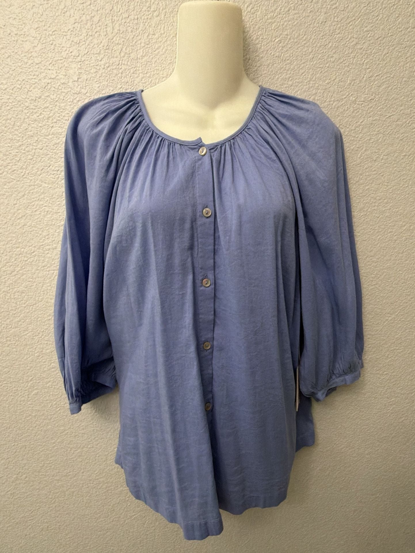 NWT LC Lauren Conrad Landn Peri Button-Front Shirt Size S 4