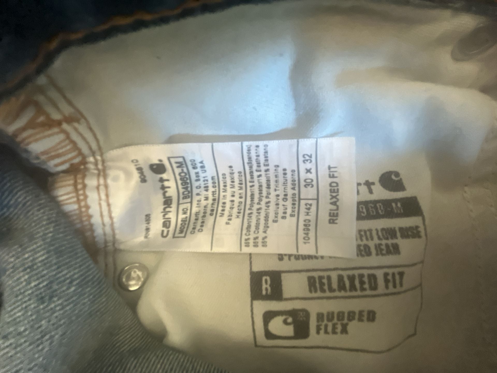 Carhartt Relaxed Fit Denim Jeans (30x32) 9