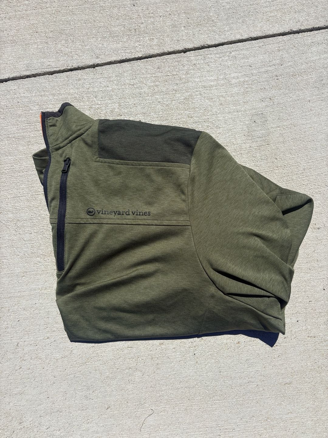 Vineyard Vines Men's On-The-Go Shep Shirt Quarter-Zip Pullover - Olive Green 3
