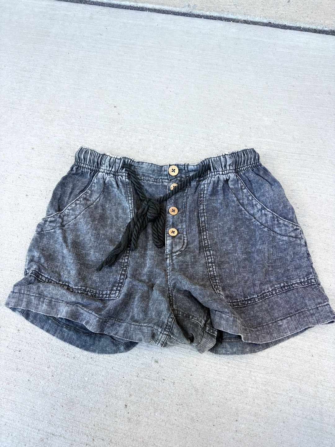 Free People Westmoreland Linen Blend Pull-On Shorts 2