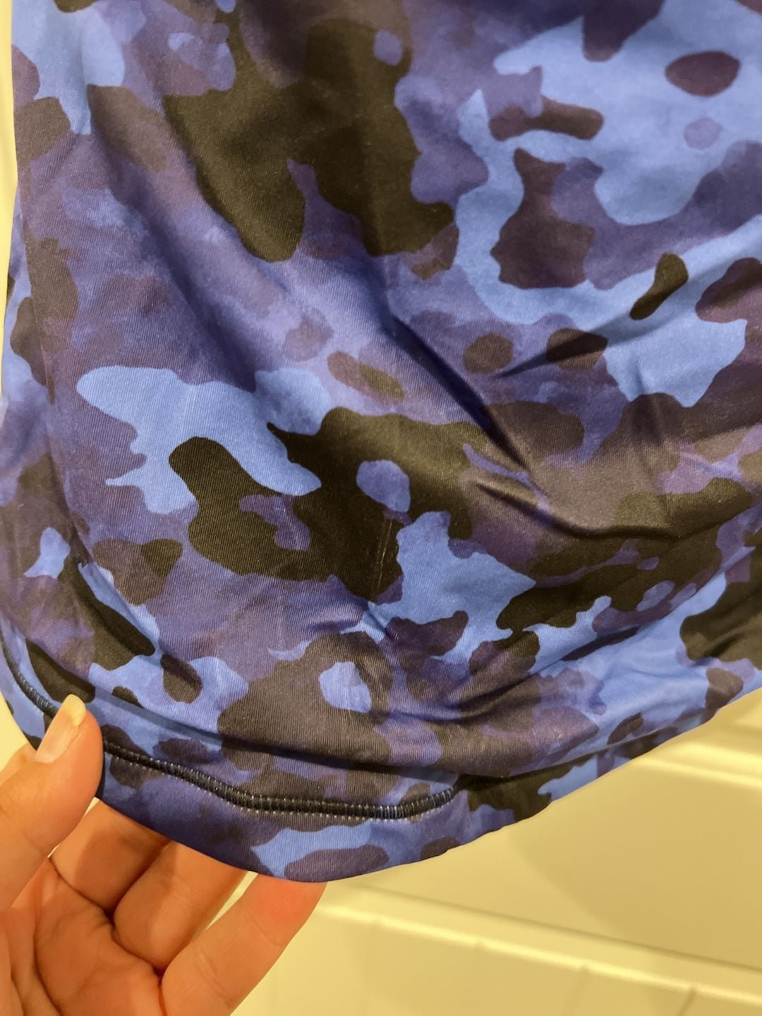Athleta Maldives High Neck Tankini Top in Blue Black Camo 4