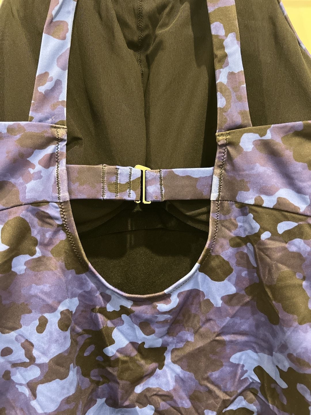 Athleta Maldives High Neck Tankini Top in Blue Black Camo 6