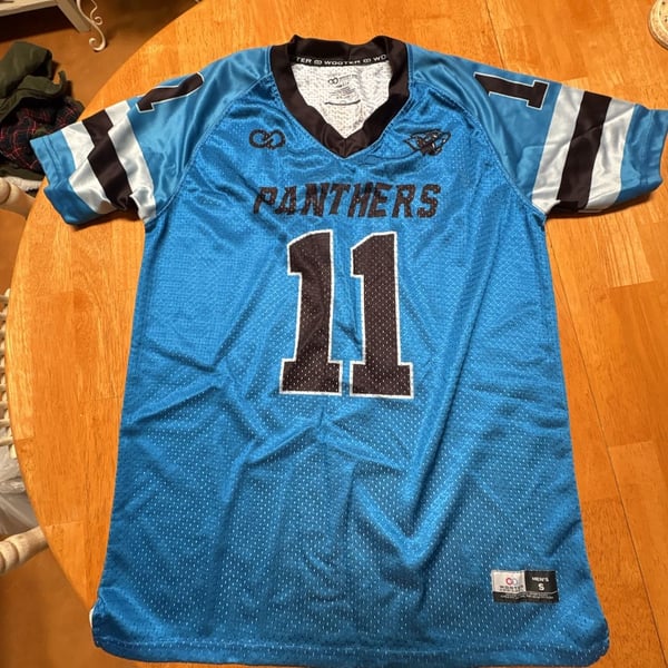 Wooter Apparel Panthers Blue Football Jersey Number 11 Men's Small