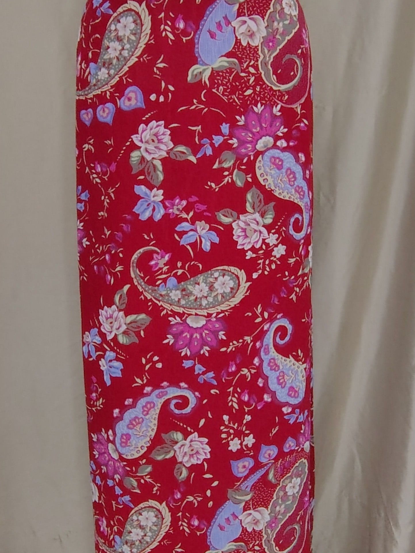 Vintage Kathie Lee Collection Red Paisley Floral Midi Skirt 3