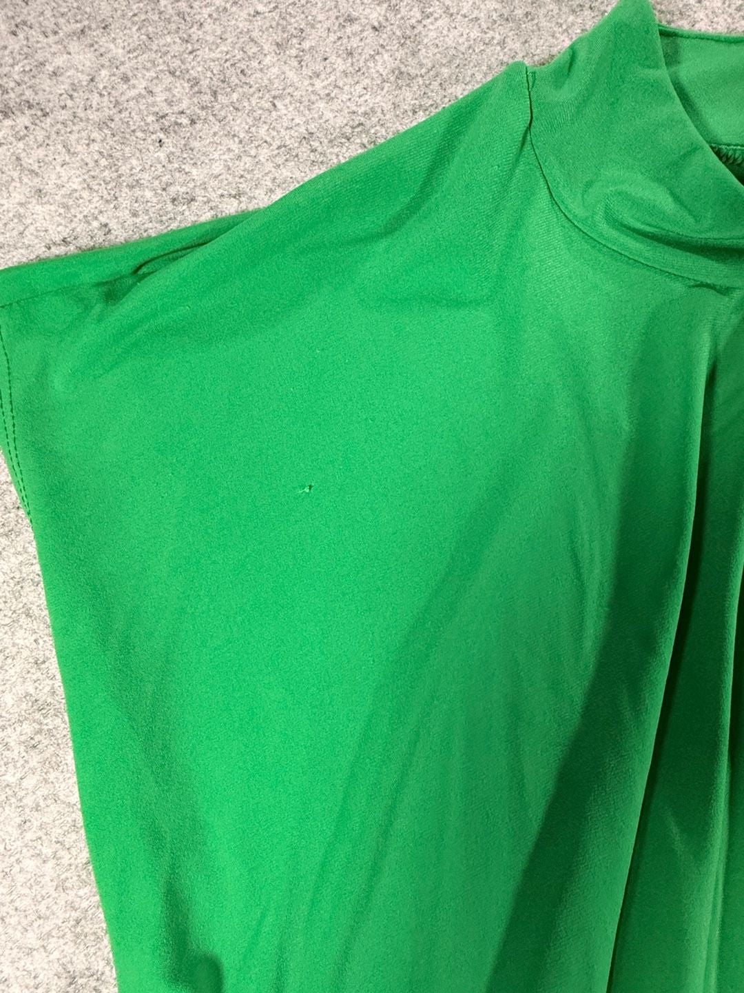 Ashley Stewart NWT Green Wide Leg Jumpsuit Size 14/16 Mock Neck Ruched Waist 6