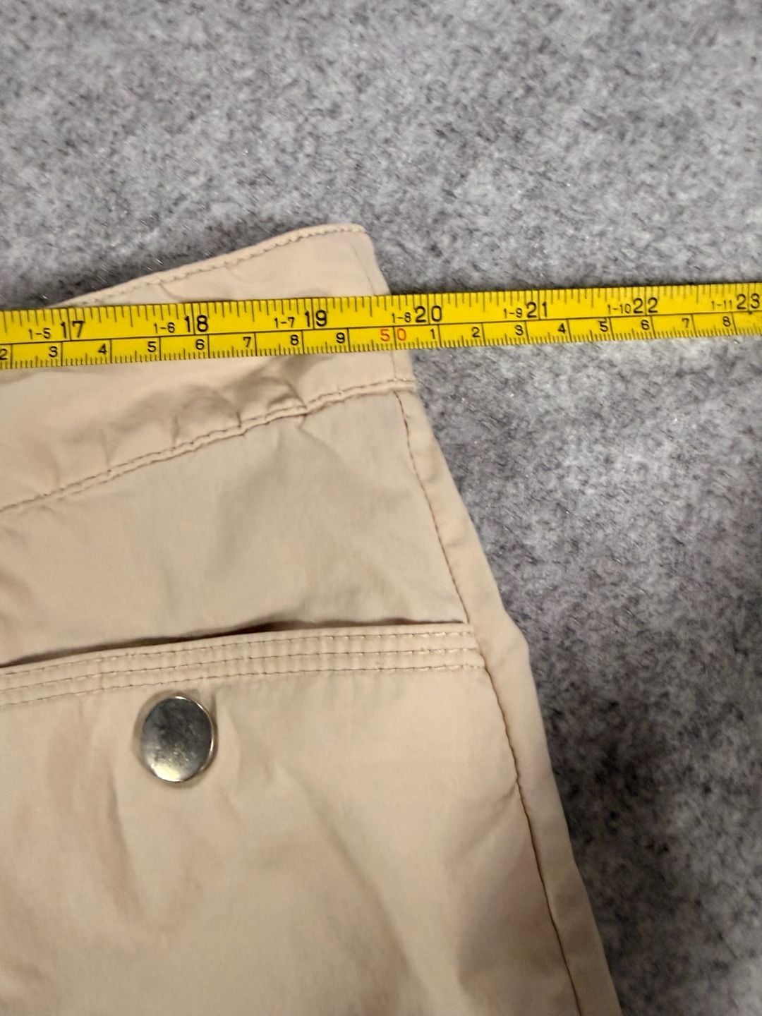 Eddie Bauer Women's Khaki Cargo Mini Skirt with Drawstring Waist and Pockets 7