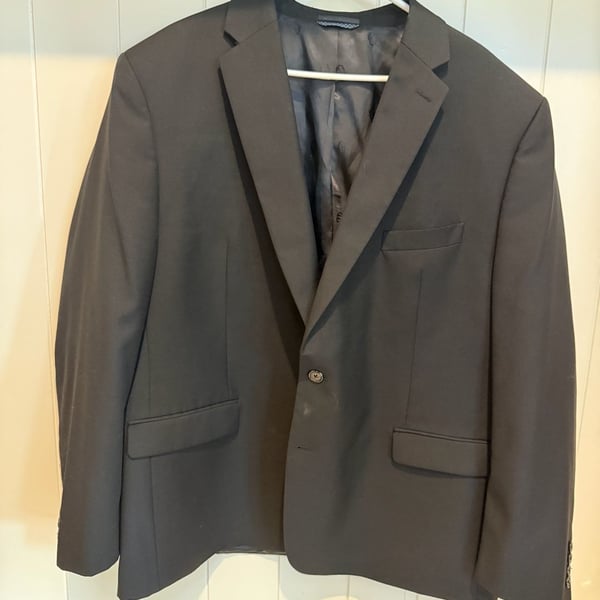 Lauren Ralph Lauren Men's Black Natural Stretch Wool-Blend Suit Jacket