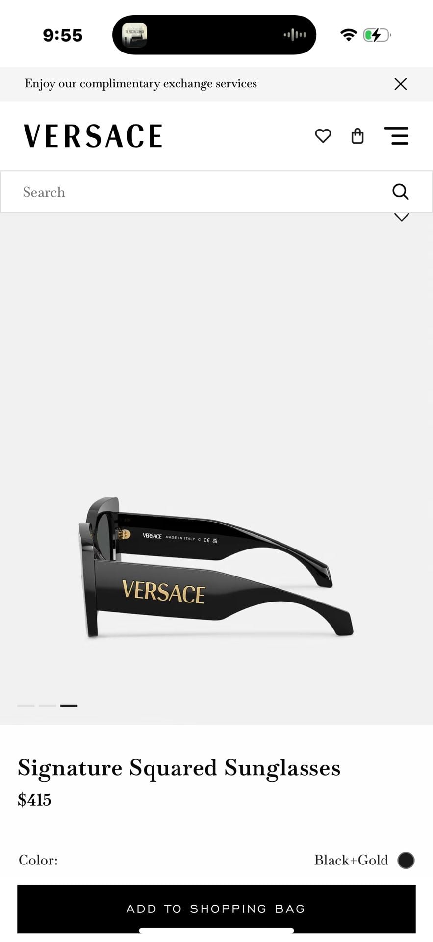 Versace Signature Squared Sunglasses VE4496U 3