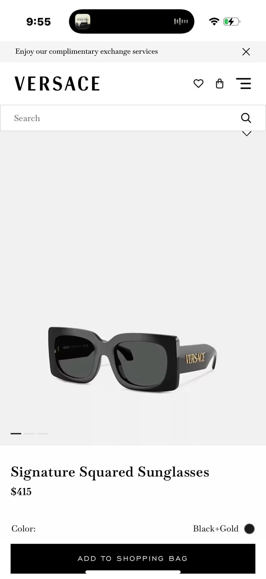 Versace Signature Squared Sunglasses VE4496U 4