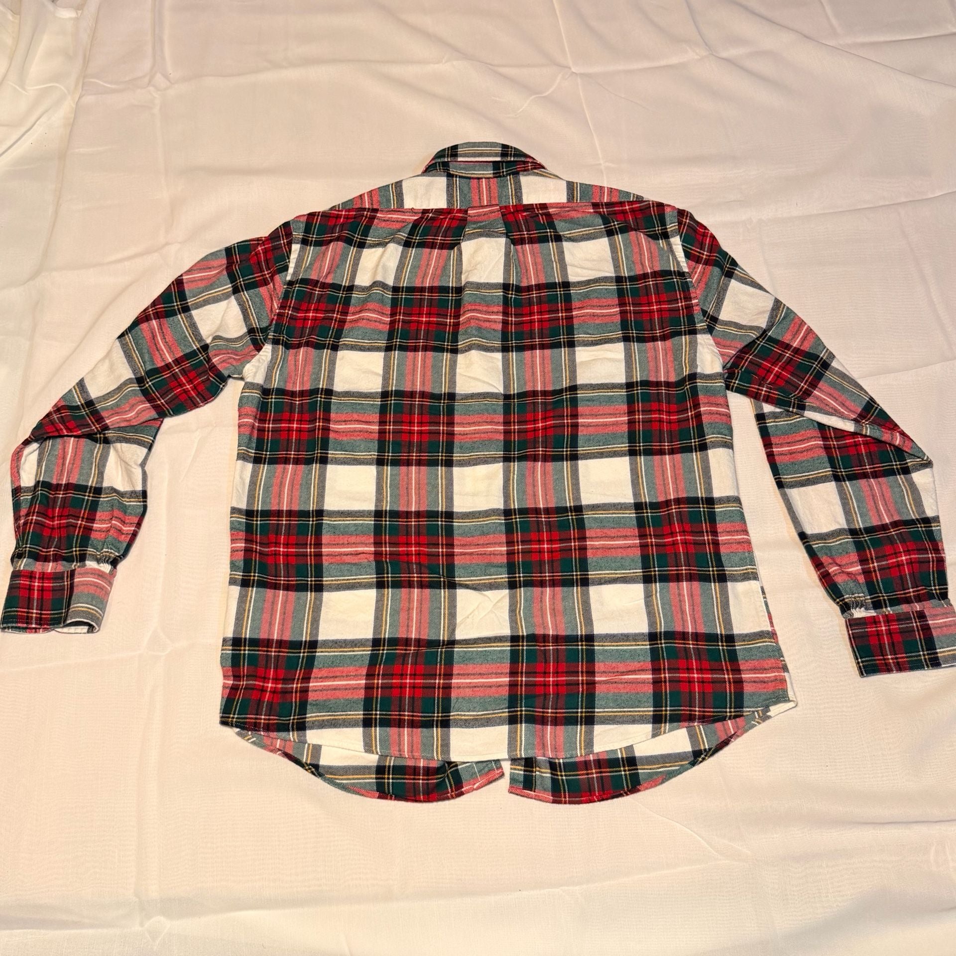 Brooks Brothers 1818 Regent Fit Cotton Red Green Plaid Button-Down Shirt Size L 4