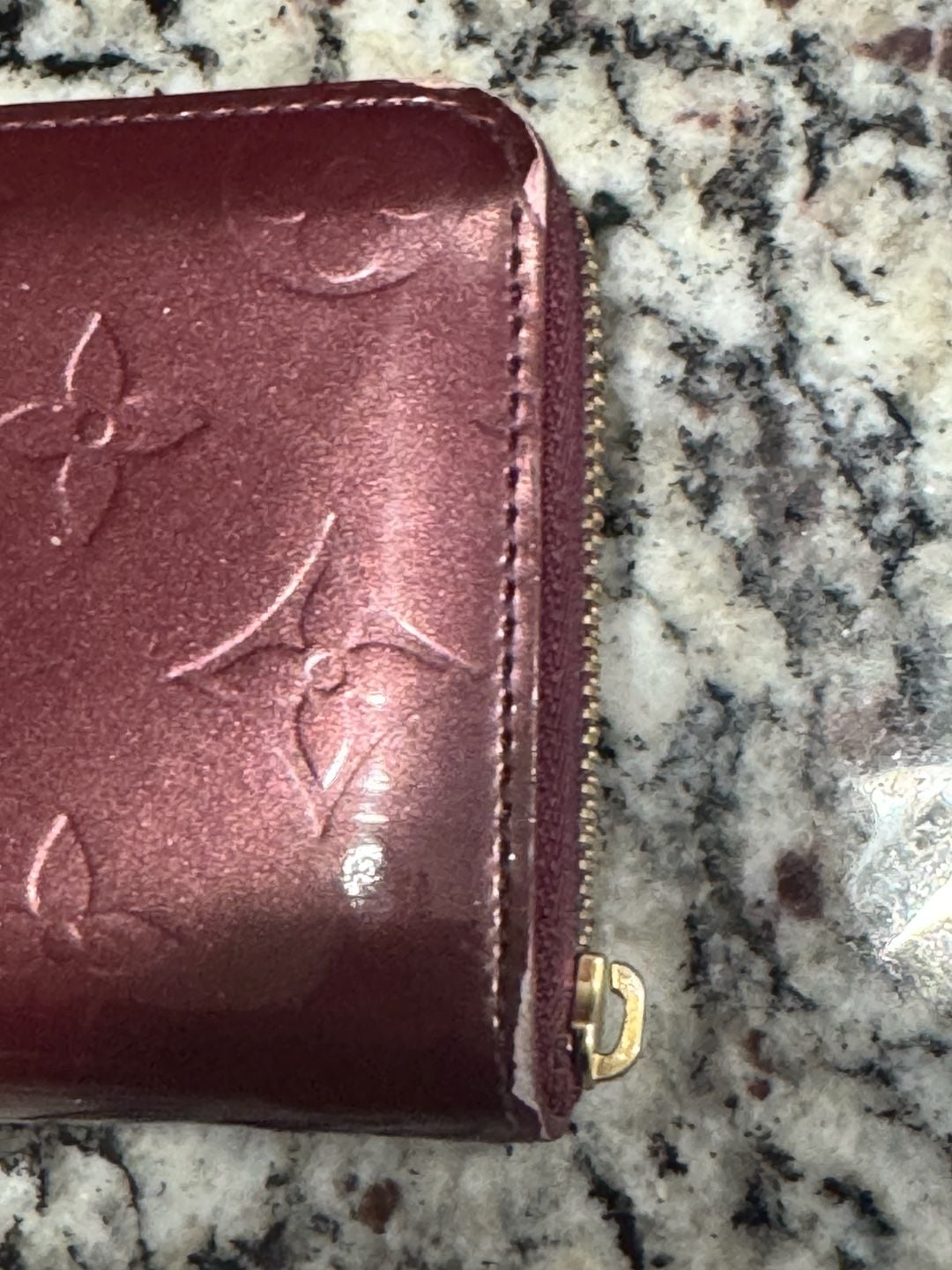 Louis Vuitton Vernis Amarante Zip Coin Purse Wallet Date Code SN2068 7