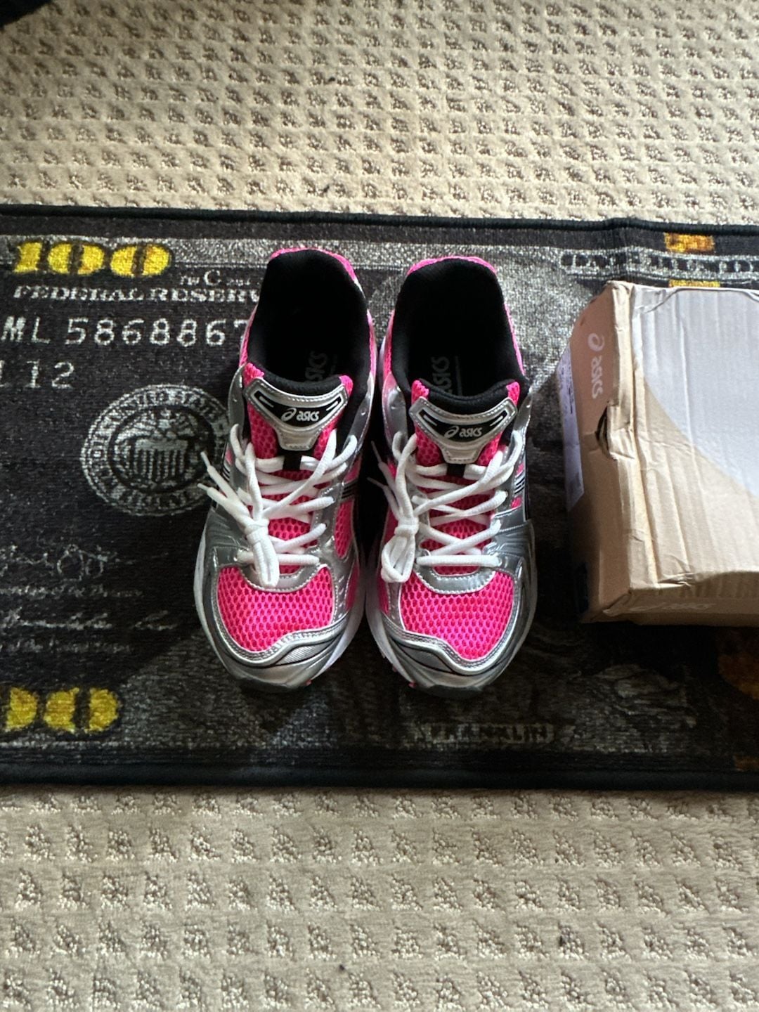 ASICS Gel-Kayano 14 Sneakers in Pink Glow and Silver 3